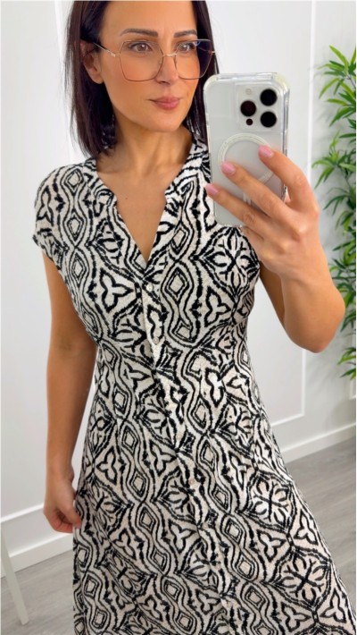 vestido largo estampado sienta fenomenal