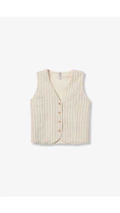 chaleco lino raya diplomatica