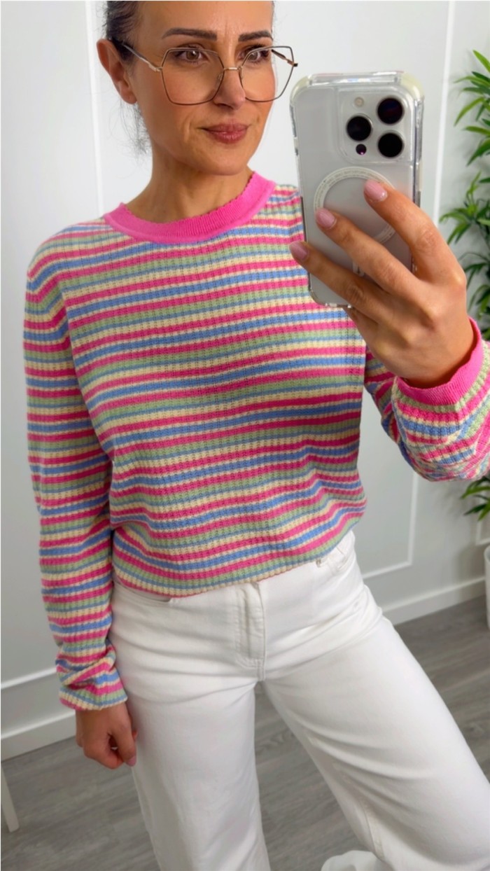 JERSEY MULTICOLOR PUNTO FINITO