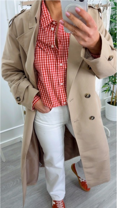 GABARDINA LARGA CAMEL OVERSIZE BOTONES 2