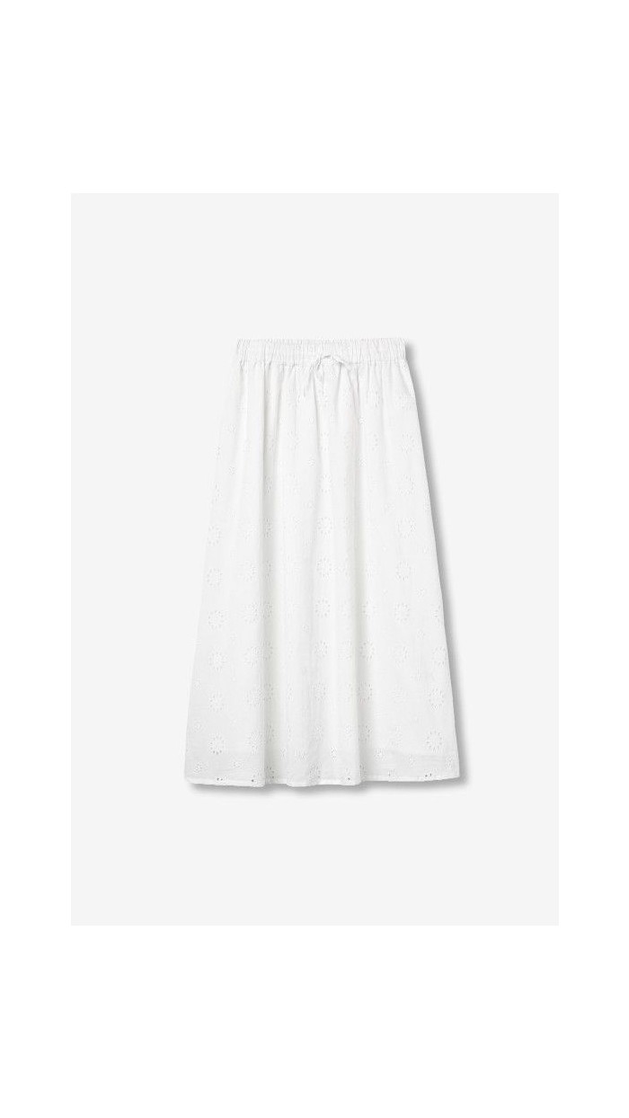 falda midi calada bordados