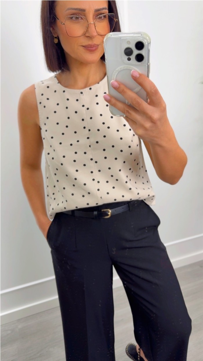 CULOTTE BURDEOS Y NEGRO CON CINTO FINO