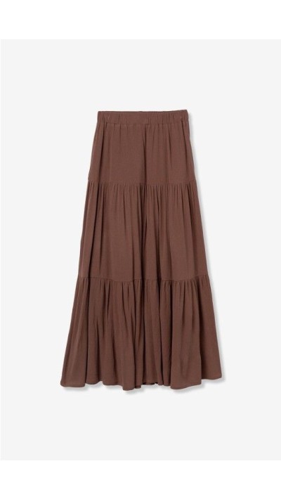 FALDA LARGA CAMPONESA MARRON