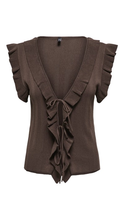 TOP CHALECO VOLANTES DETALLE LAZOS