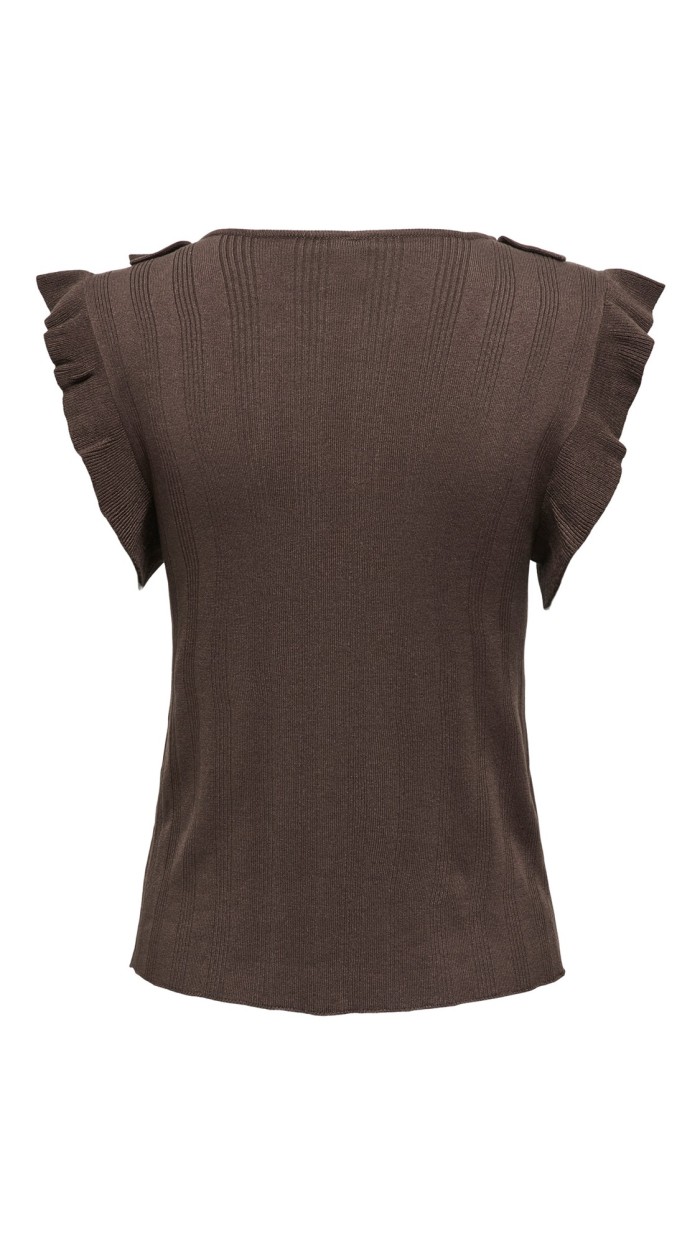 TOP CHALECO VOLANTES DETALLE LAZOS