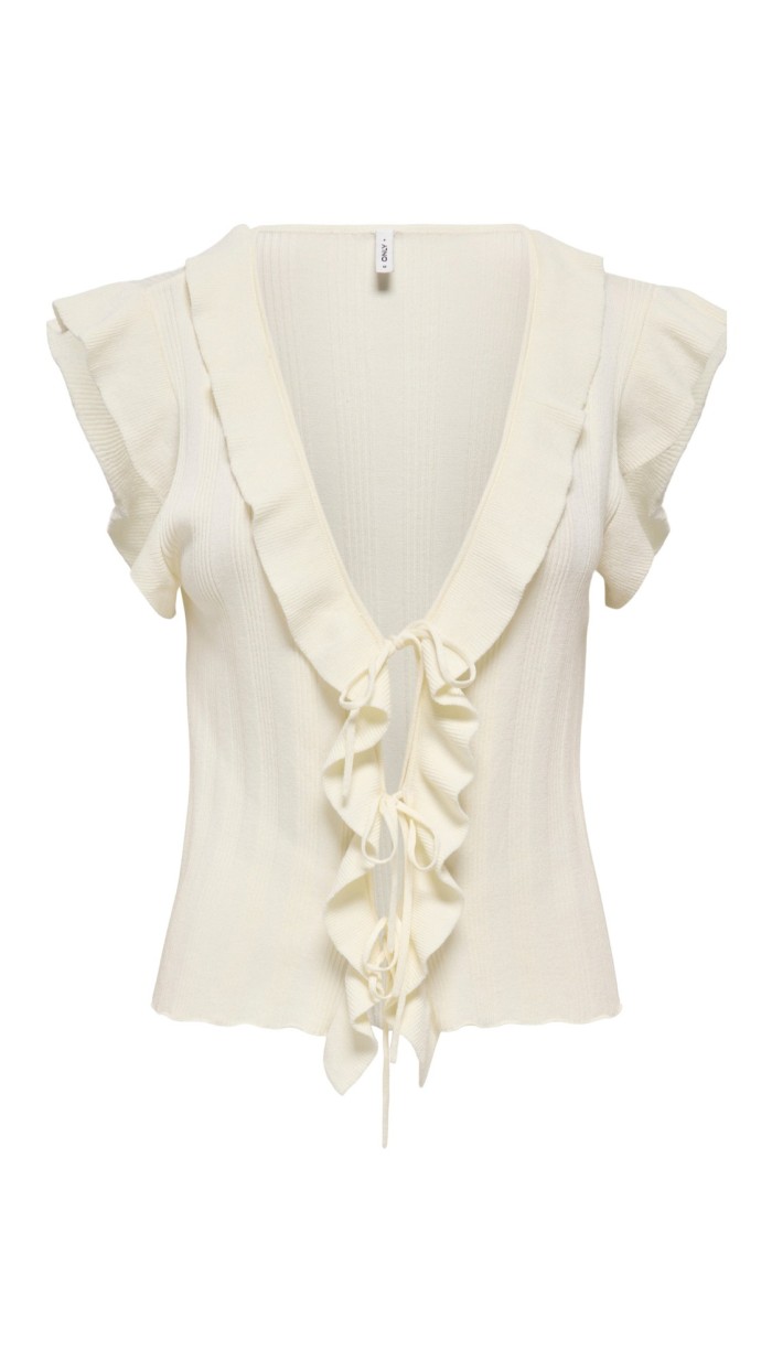 TOP CHALECO VOLANTES DETALLE LAZOS