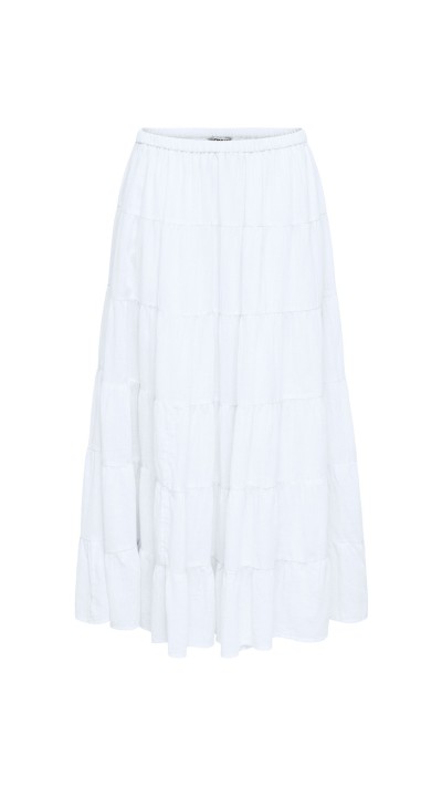 FALDA ALGODÓN ROSA Y BLANCO