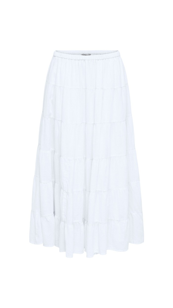 FALDA ALGODÓN ROSA Y BLANCO