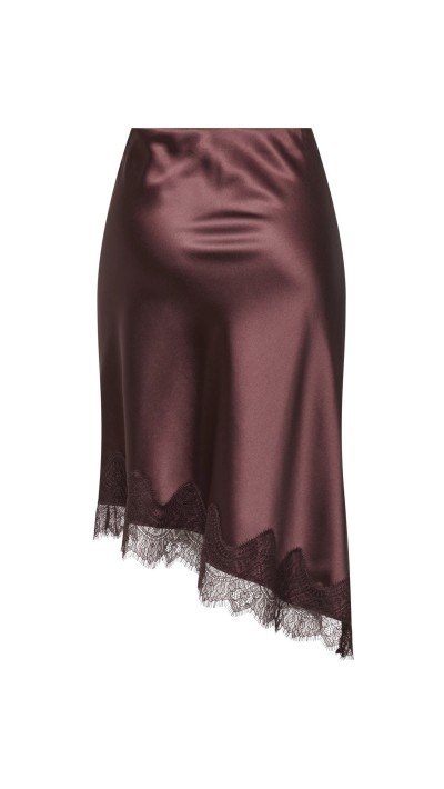 FALDA SATÉN CORTE DESIGUAL