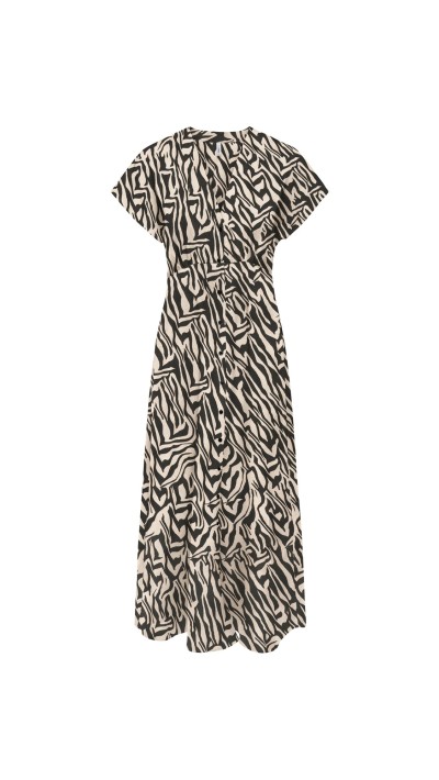 VESTIDO ESTAMPADO BLANCO Y NEGRO