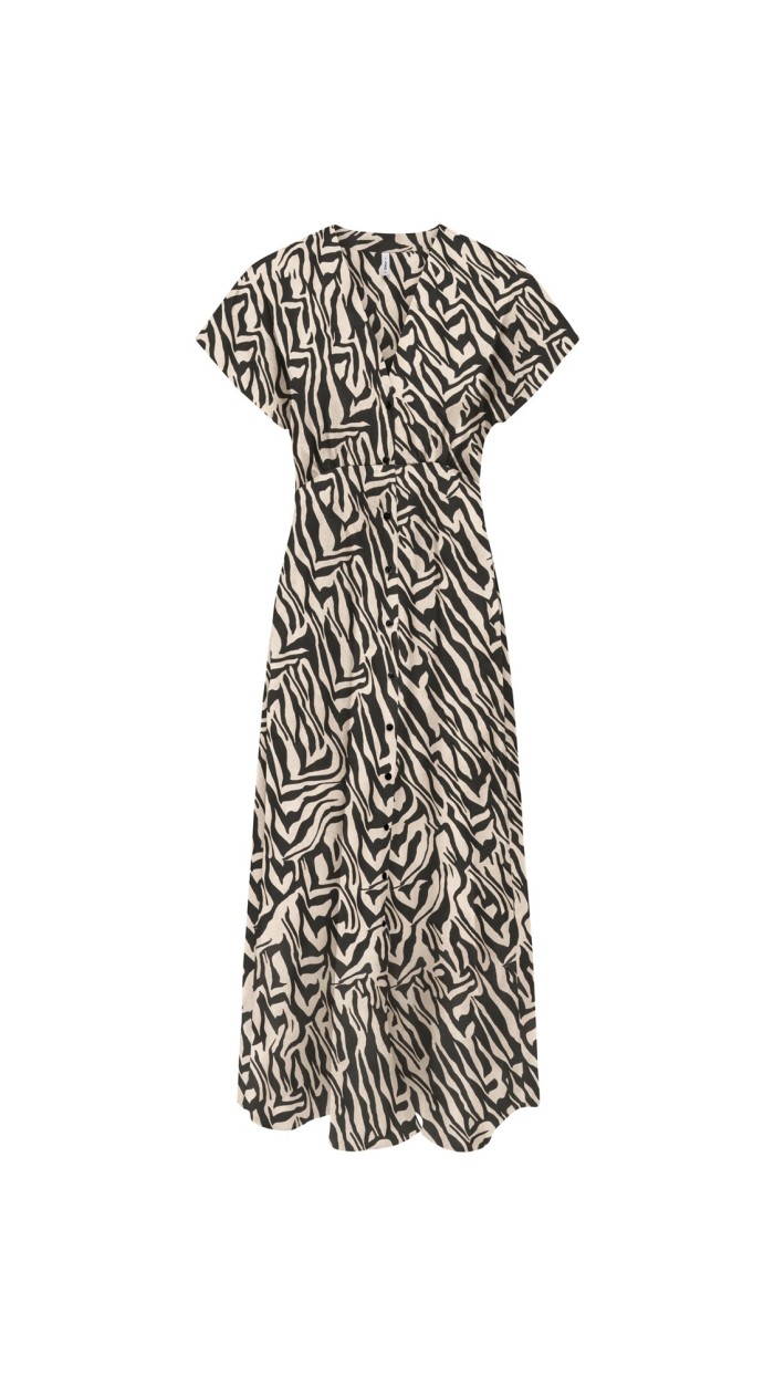 VESTIDO ESTAMPADO BLANCO Y NEGRO