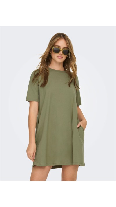 VESTIDO CAMISETA BOLSILLO LATERAl