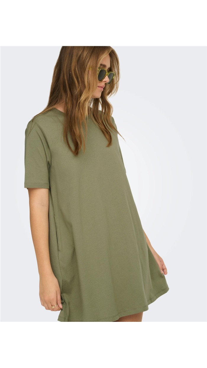 VESTIDO CAMISETA BOLSILLO LATERAl