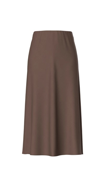 FALDA SATÉN MARRÓN CHOCO