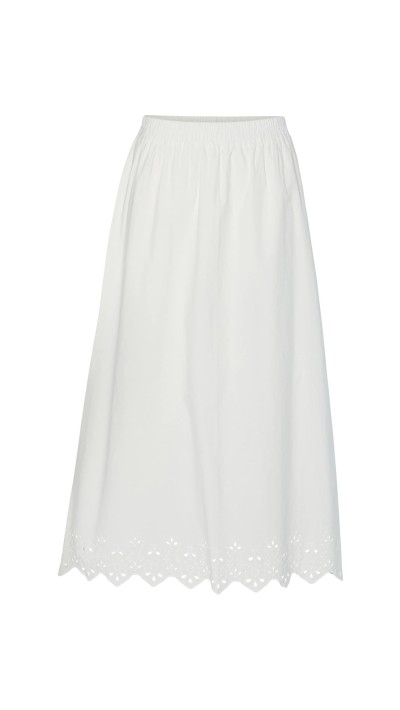 FALDA BLANCA CON BORDADO ABAJO