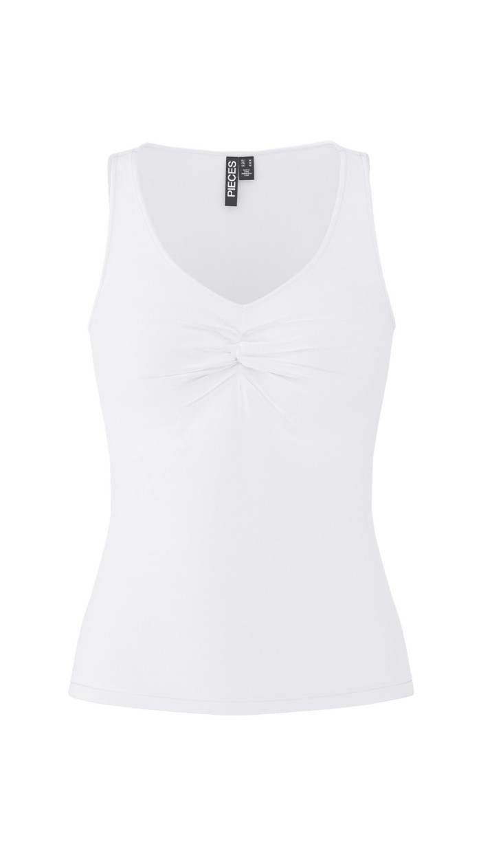 CAMISETA TOP BLANCA DETALLE ESCOTE
