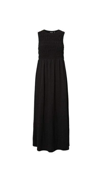 VESTIDO GOMAS PARTE SUPERIOR FALDA LISA 2