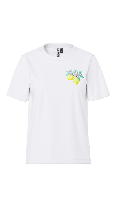 CAMSIETA CITRUS FONDO BLANCO Y DIBUJO LIMONES