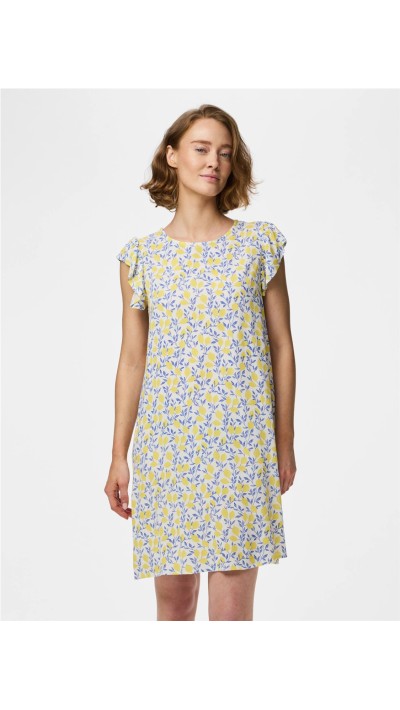 VESTIDO CORTO ESTAMPADO LIMONES