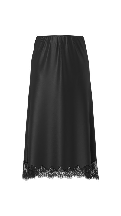 FALDA NEGRA SATÉN PUNTILLA