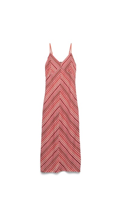 VESTIDO LARGO TIRAS CALADITO COLORES