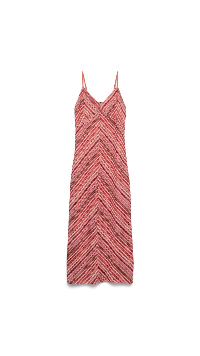 VESTIDO LARGO TIRAS CALADITO COLORES