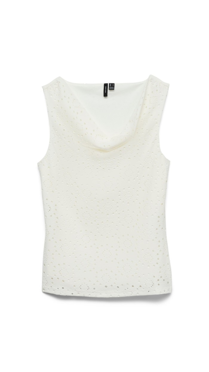 CAMISETA BORDADO SUIZO ESCOTE ARRUGA