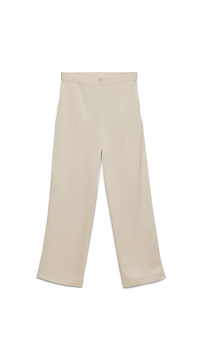 PANTALÓN SATÉN EN BEIGE