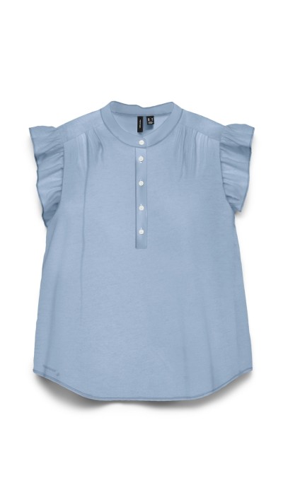 BLUSA VOLANTE EN HOMBRO