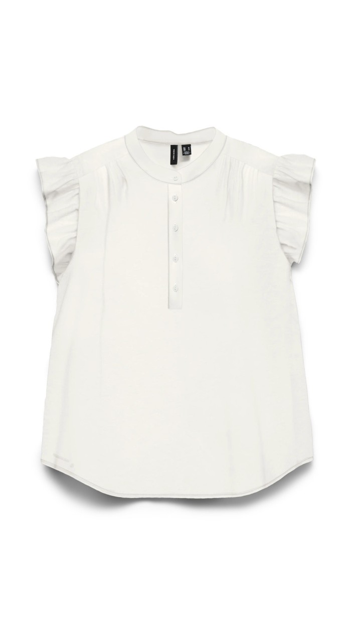 BLUSA VOLANTE EN HOMBRO