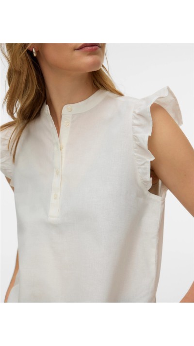 BLUSA VOLANTE EN HOMBRO