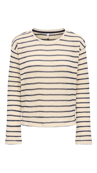 jersey camel y azul marino