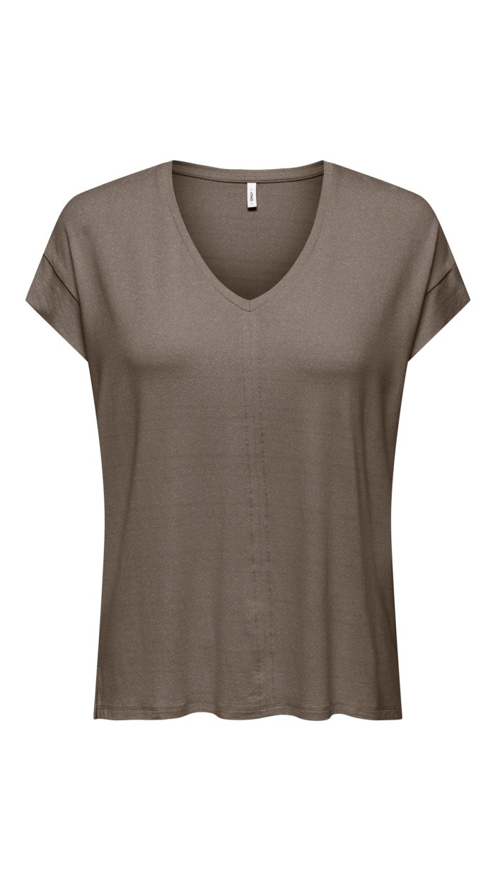 CAMSIETA CUELLO PICO HILO DE BRILLO