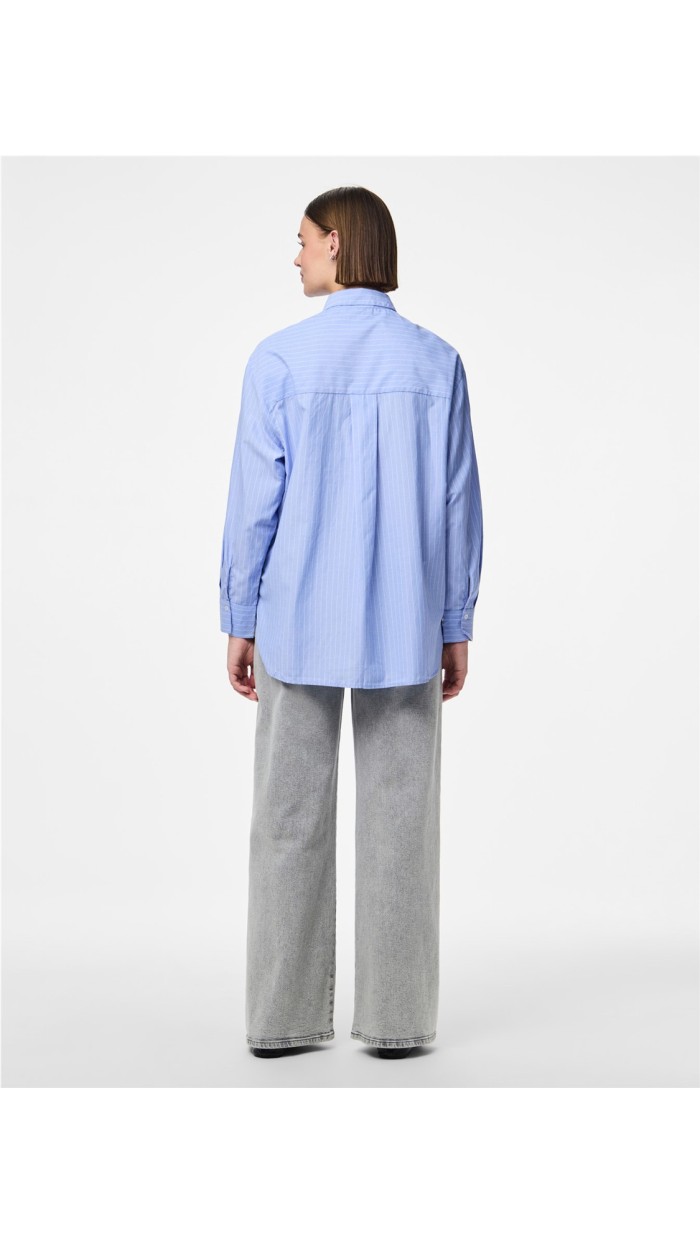 CAMISA AZUL RAYAS BLANCAS OVERSIZE