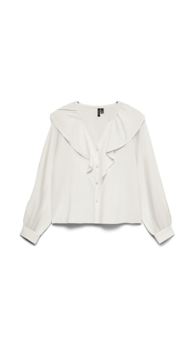 BLUSA VOLANTE ESCOTE PICO