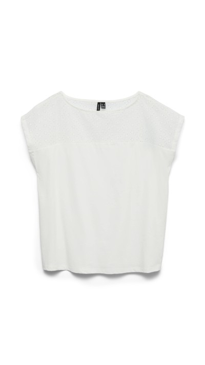 CAMISETA BLANCO DETALLE BORDADOS