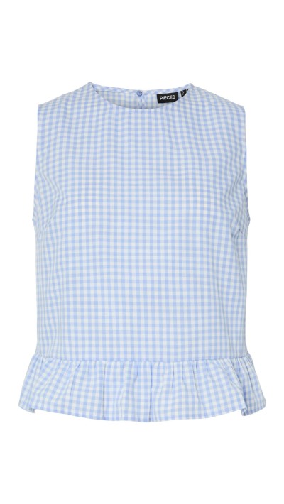 TOP CUADROS AZUL VICHY