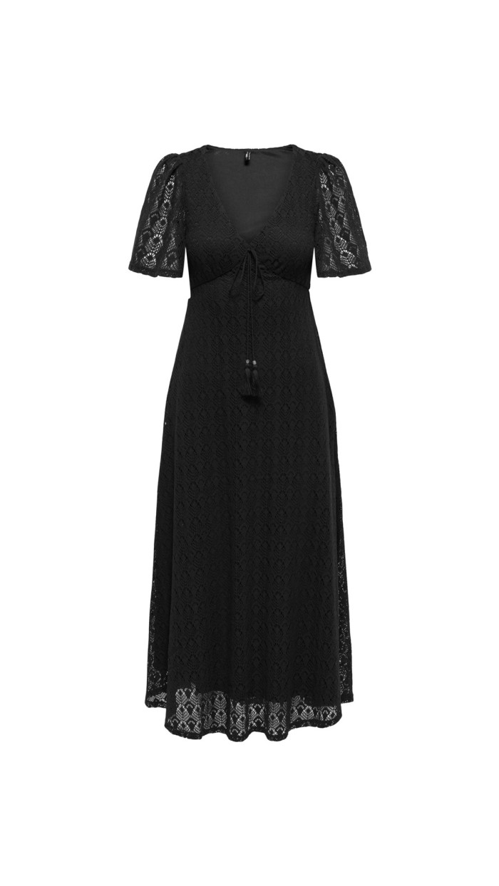 VESTIDO NEGRO CROCHE DANA