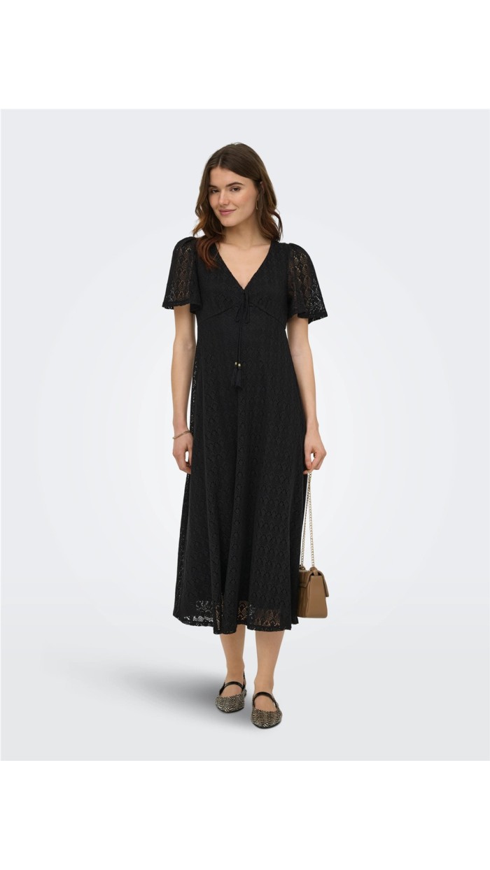 VESTIDO NEGRO CROCHE DANA