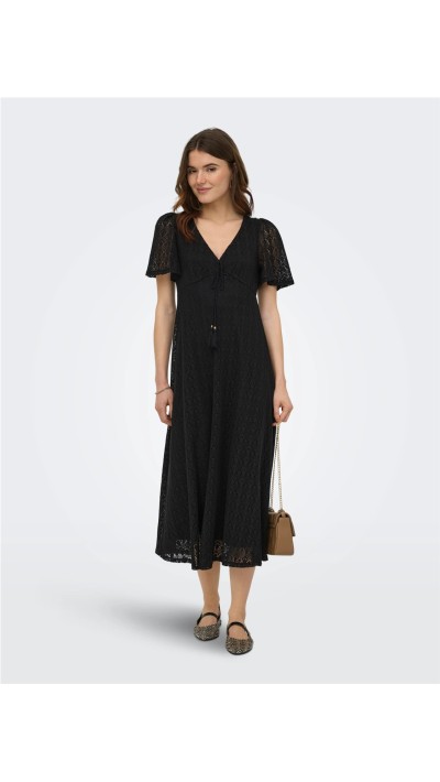 VESTIDO NEGRO CROCHE DANA