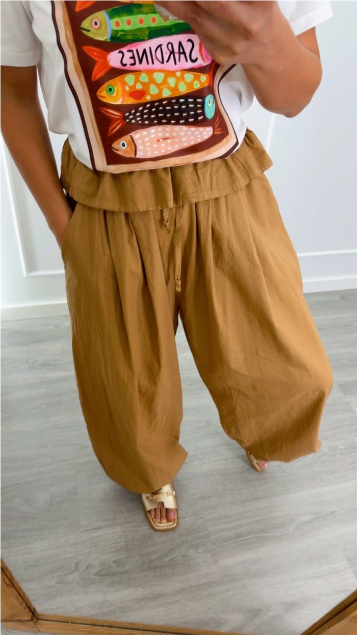 PANTALÓN ALADÍN VOLANTE EN CINTURA