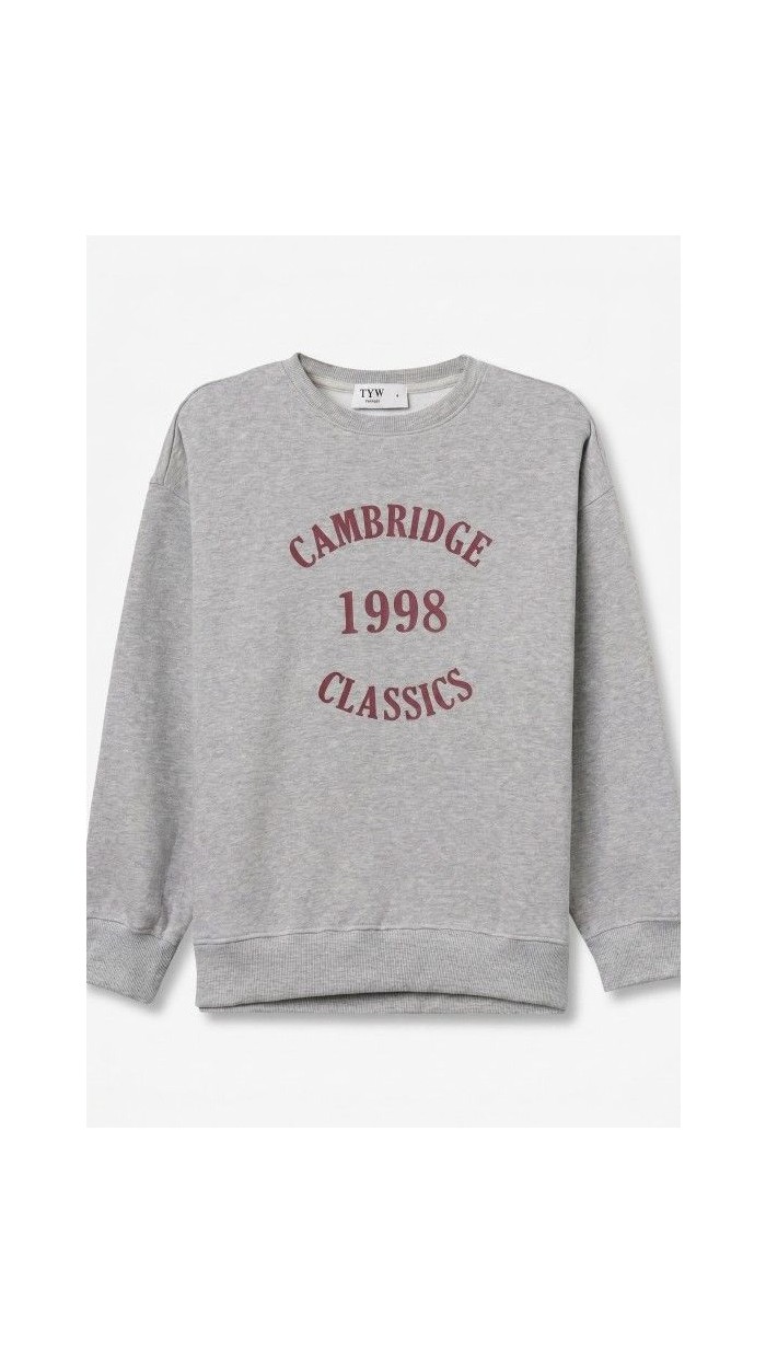 SUDADERA GRIS LETRAS