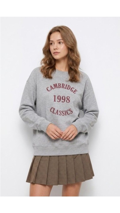 SUDADERA GRIS LETRAS 2