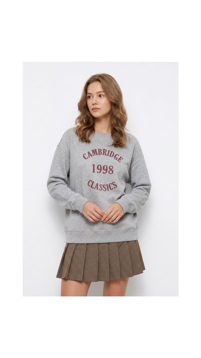 SUDADERA GRIS LETRAS