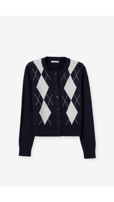 CHAQUETA ROMBOS AZUL 2