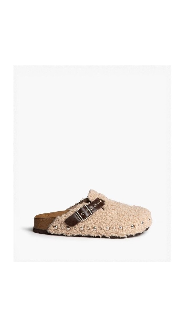 ZUECO DESCALZO BORREGUILLO BEIGE
