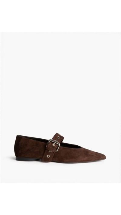 BAILARINA DETALLE TIRA HEBILLA SUEDE PUNTA