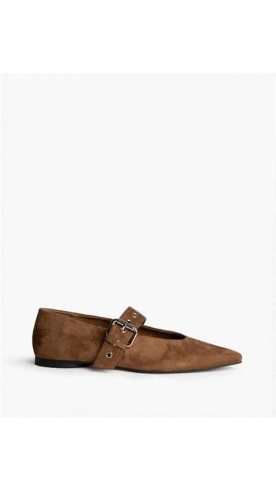 BAILARINA DETALLE TIRA HEBILLA SUEDE PUNTA