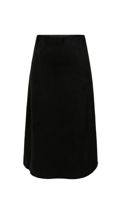 FALDA SUEDE CORTE EVASSÉ NEGRO Y MARRÓN