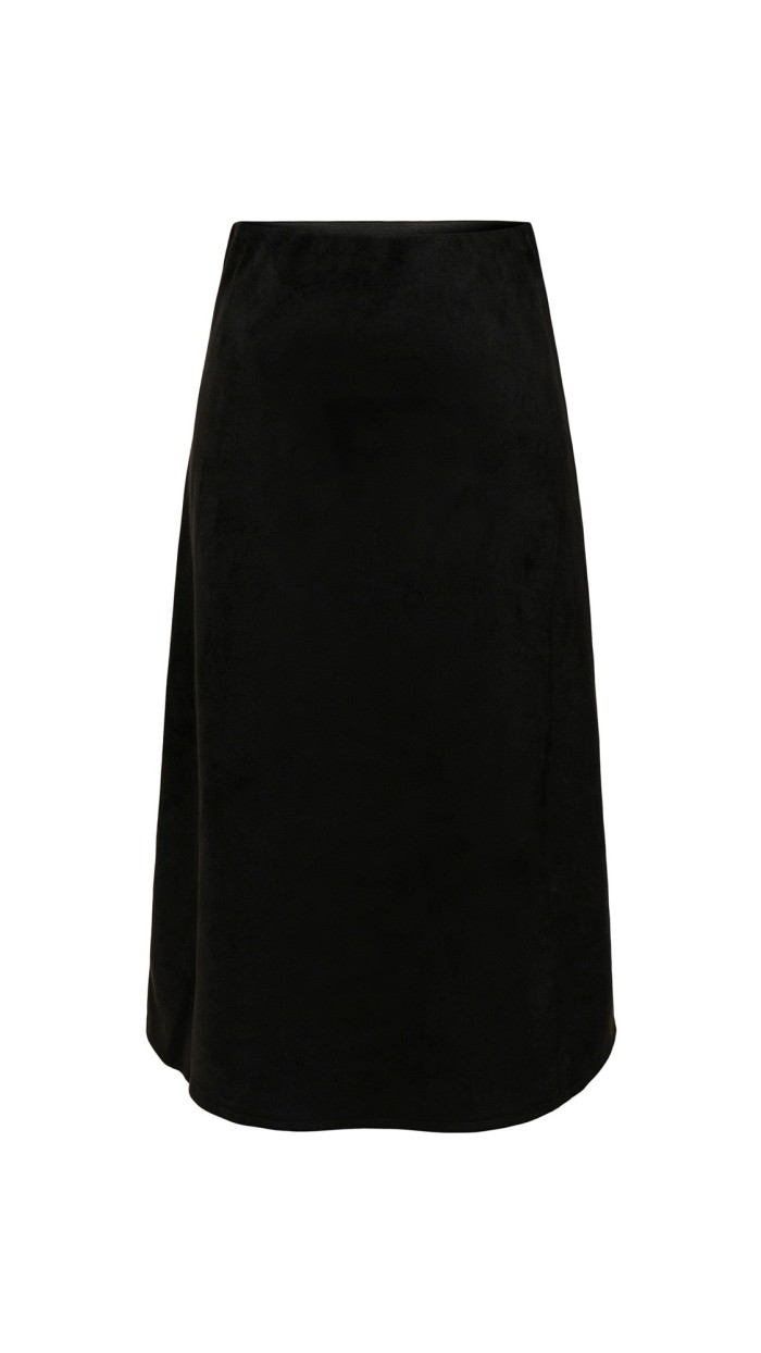 FALDA SUEDE CORTE EVASSÉ NEGRO Y MARRÓN